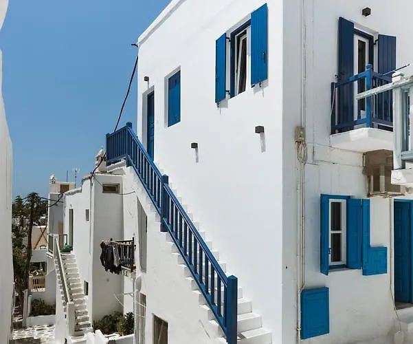 White And Grey Chora Apartment Mykonos Town